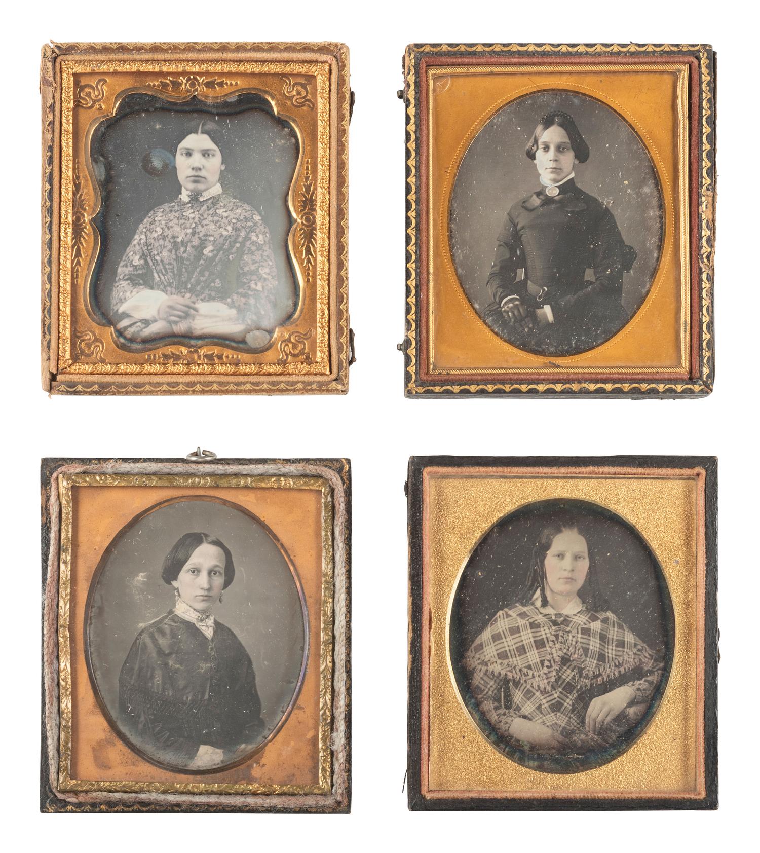 [EARLY PHOTOGRAPHY]. 30 sixth plate daguerreotypes of lovely ladies.