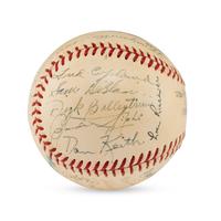 A 1950 Newport News Dodgers Team Signed Autograph Baseball