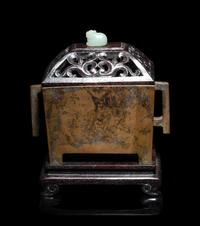 A Chinese Bronze Rectangular Censer
