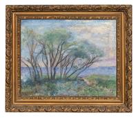 Trees by a River Bank , 1930
