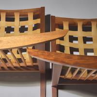 George Nakashima (American, 1905–1990) — Pair of Conoid Chairs