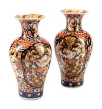 A Pair of Large Japanese Imari Vases