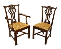 A Set of Fourteen George III Style Mahogany Dining Chairs