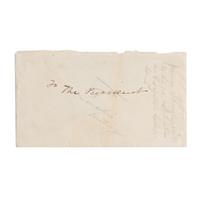 [LINCOLN, Abraham (1809-1865)]. SHRIGLEY, James (1813-1895). Autograph letter signed ("James Shrigley") to Preston King with an unsigned endorsement in Lincoln's hand, Philadelphia/[Washington, D.C.], Feb-March 1863.