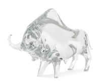 A Molded Glass Animal Figure Height 7 3/4 inches.
