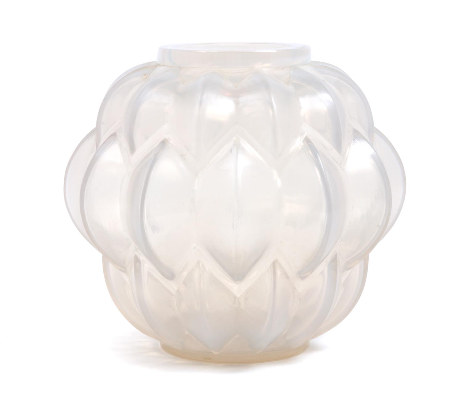 Rene Lalique, (French, 1860-1945), Nivernais vase, c.1927