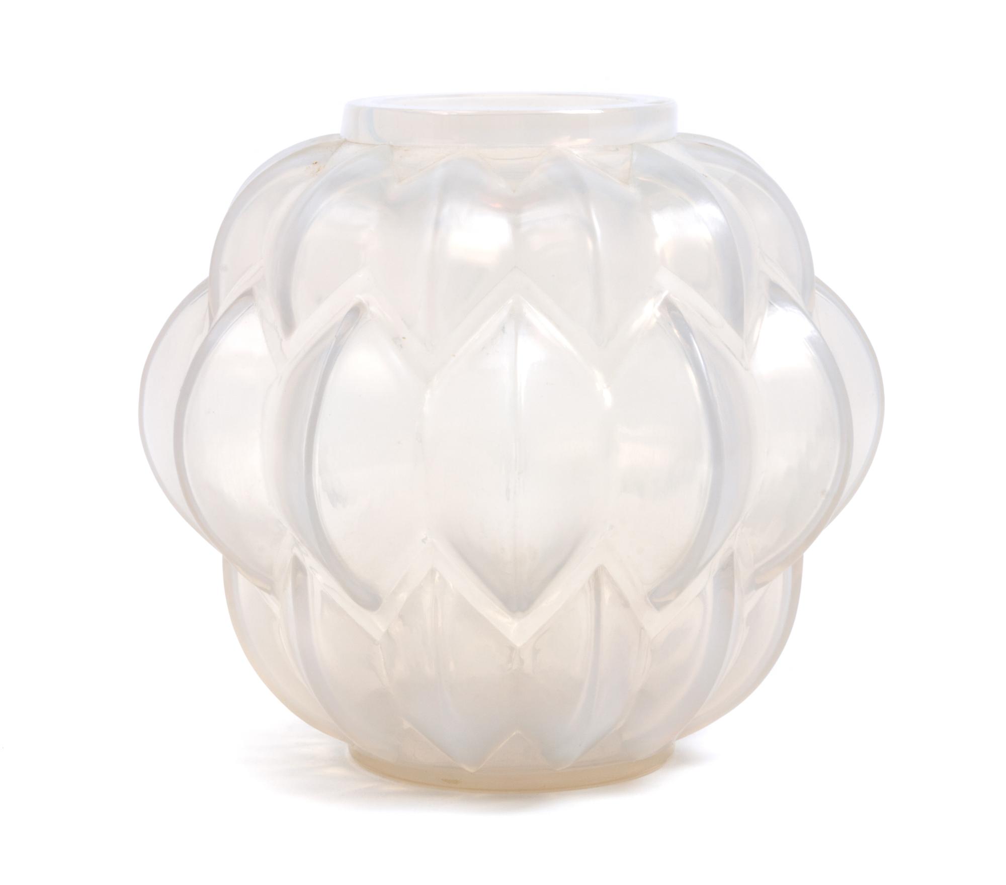 Rene Lalique, (French, 1860-1945), Nivernais vase, c.1927