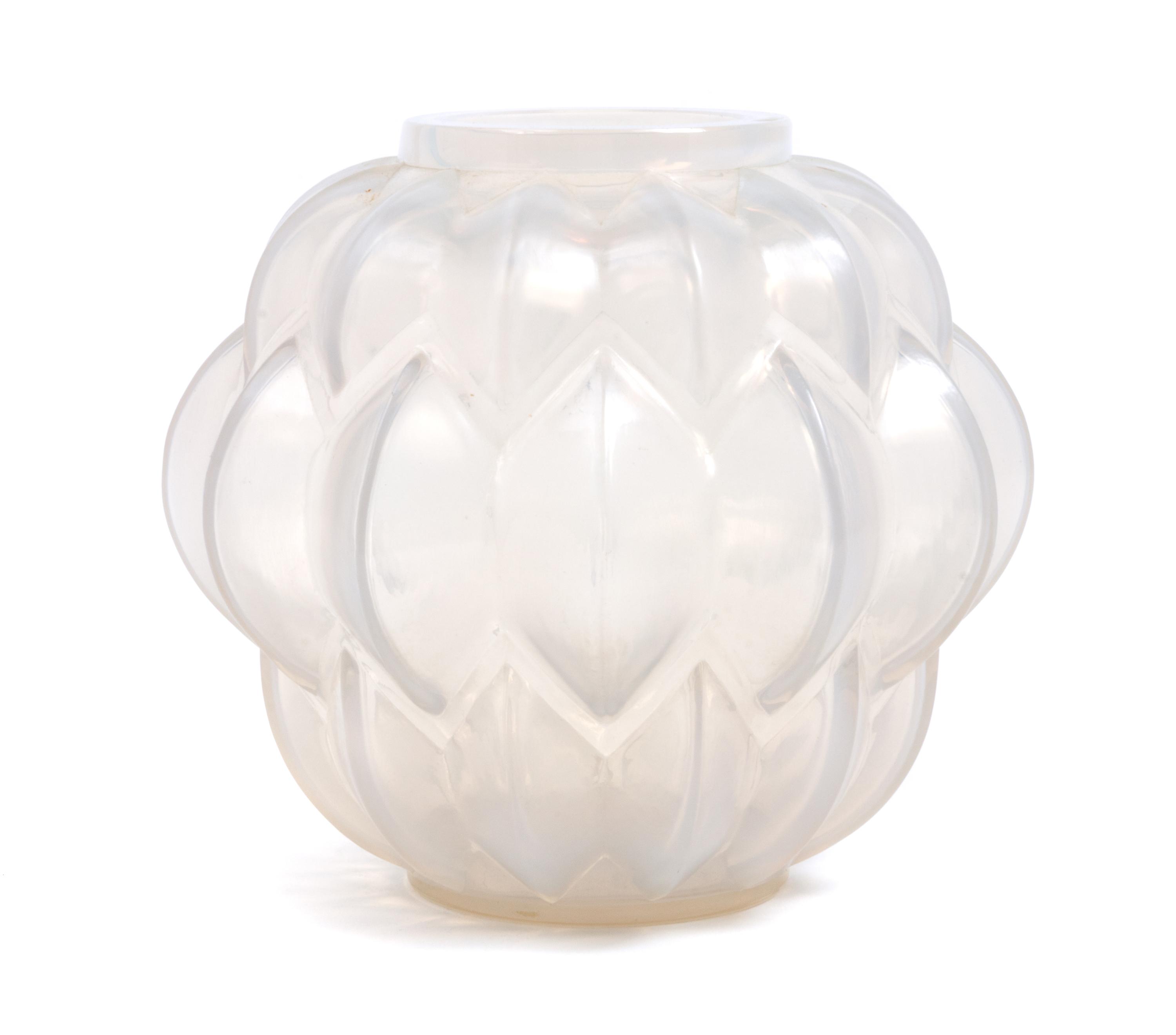 Rene Lalique, (French, 1860-1945), Nivernais vase, c.1927