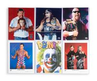 A Large Group of Professional Wrestling Signed Items Including Ric Flair and Multiple Deceased Wrestlers