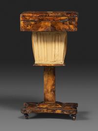 A Regency Tortoiseshell Veneered Sewing Table