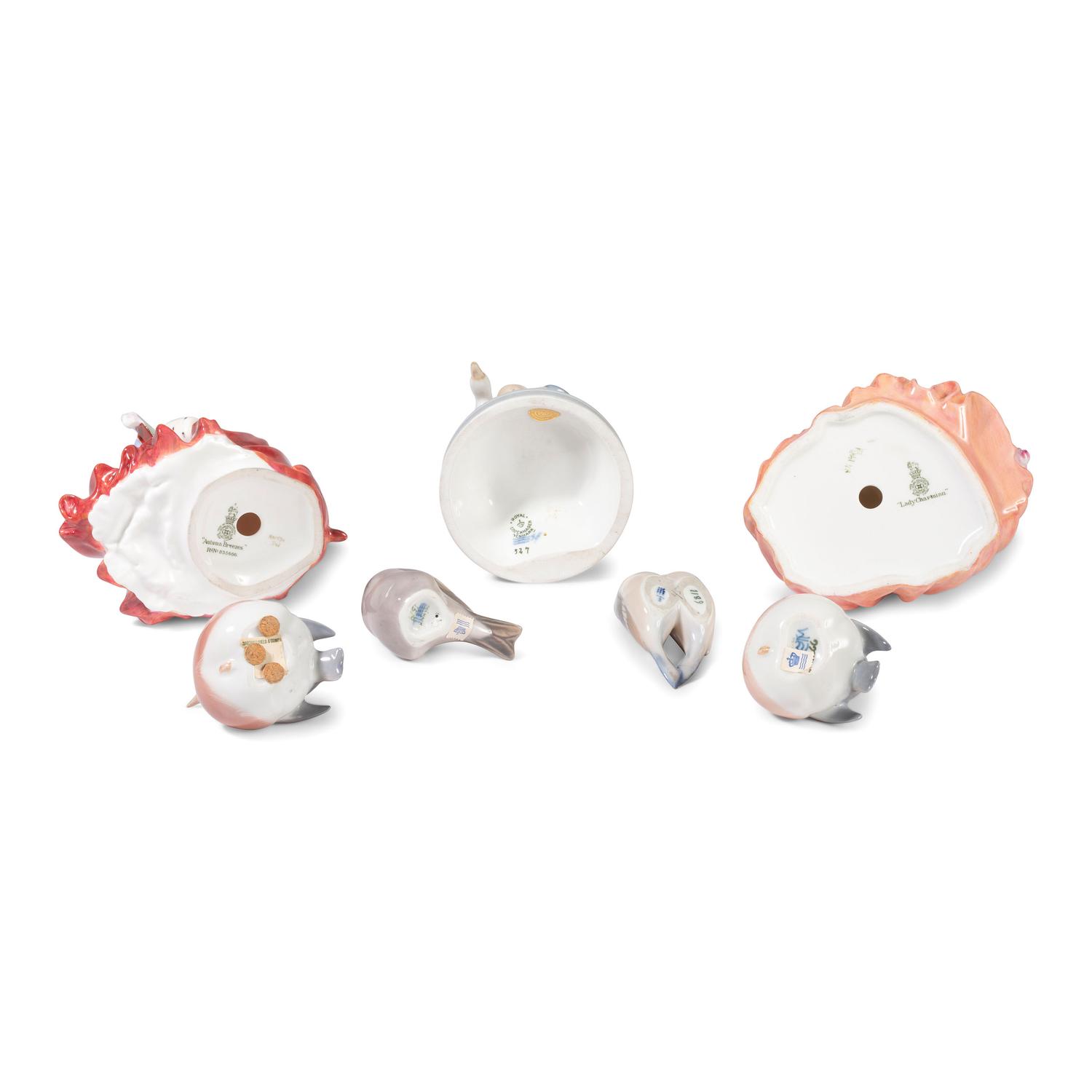 Royal Doulton and Royal Copenhagen Porcelain Figures and Birds