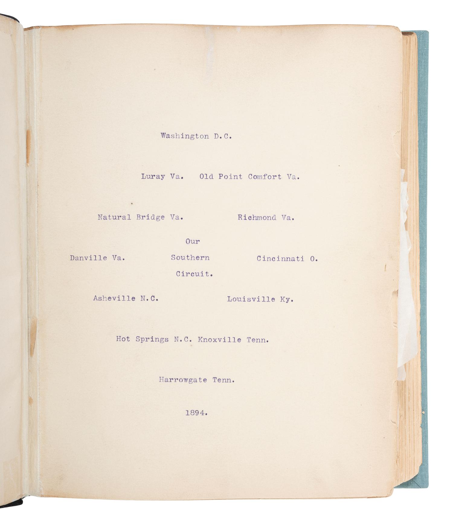 Photo-Illustrated Books & Photography Albums Our Southern Circuit. Illustrated southern travelogue, 1894.