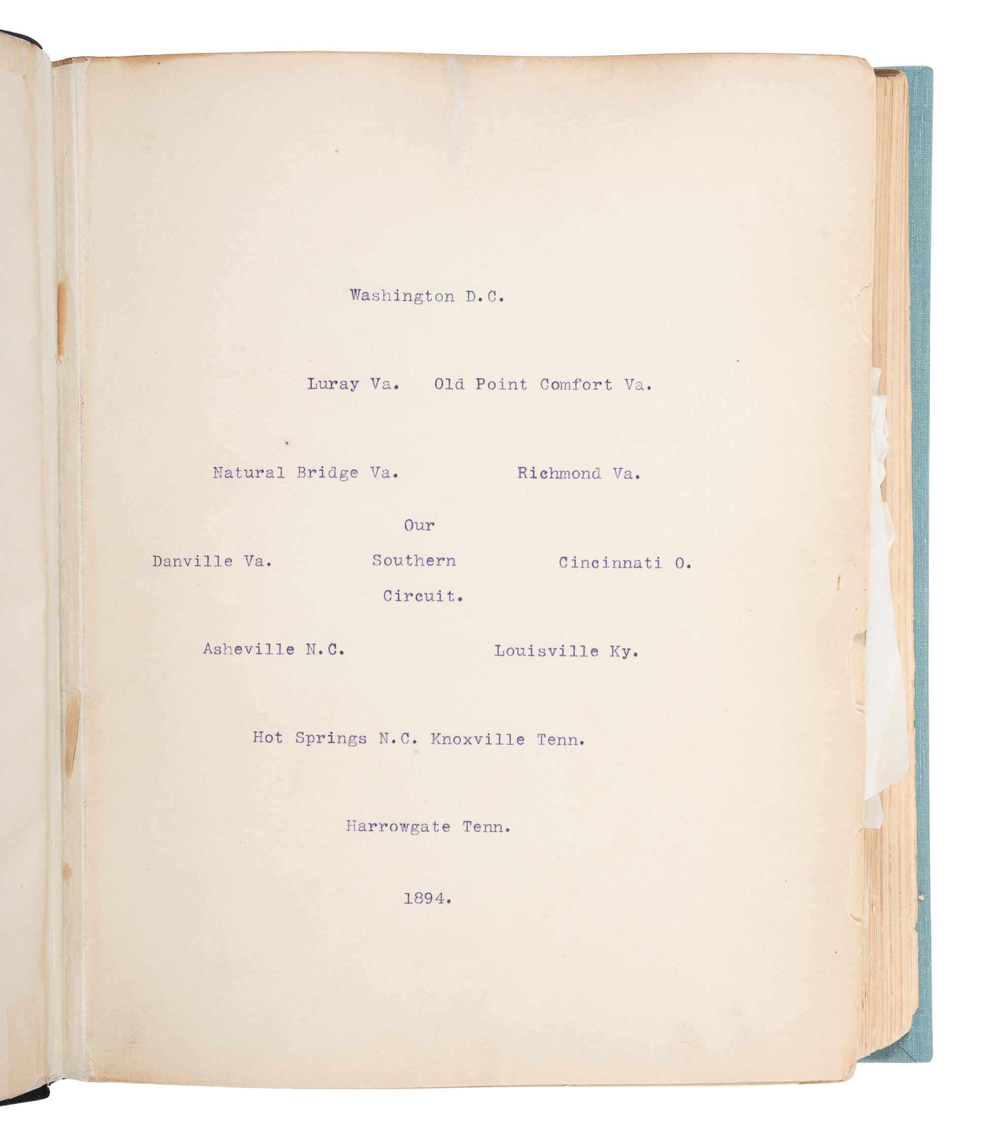 Photo-Illustrated Books & Photography Albums Our Southern Circuit. Illustrated southern travelogue, 1894.