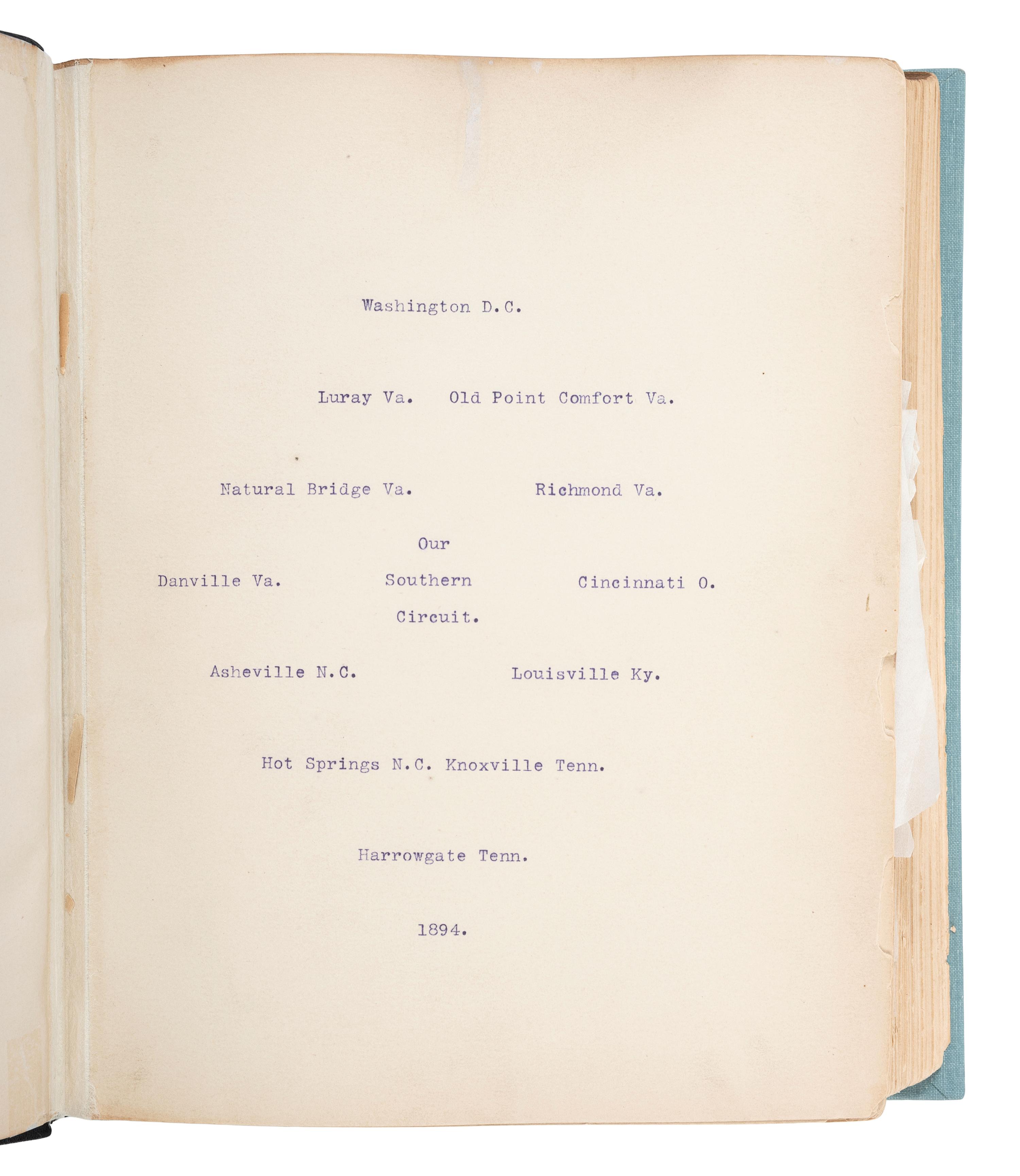 Photo-Illustrated Books & Photography Albums Our Southern Circuit. Illustrated southern travelogue, 1894.