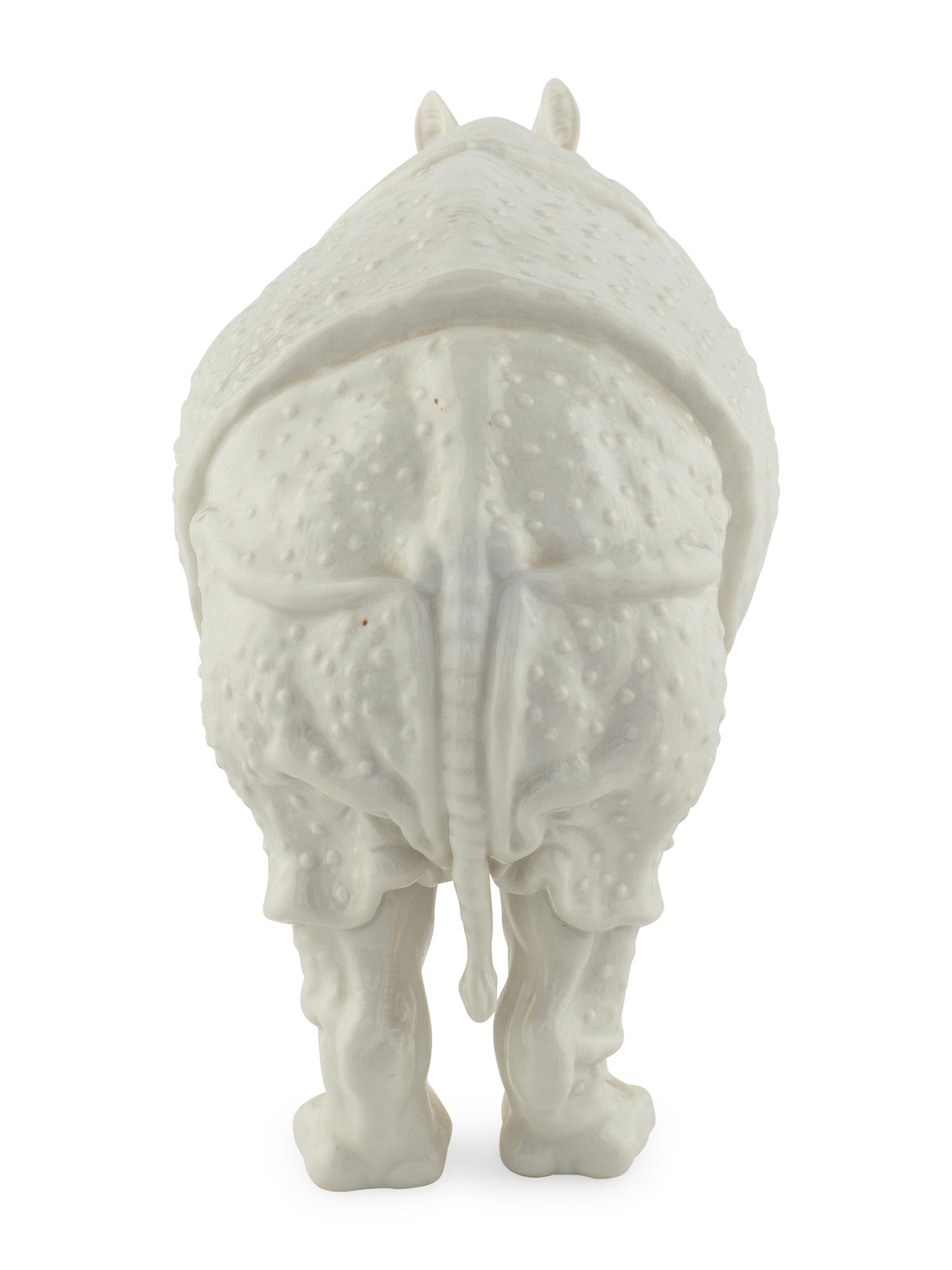 A Nymphenburg Porcelain Clara Rhinoceros