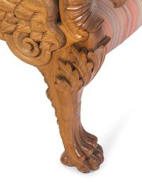 An Empire Style Eagle Carved Walnut Armchair