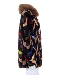 Elan Furs Multi-Hued Fur Coat, 1980-90s