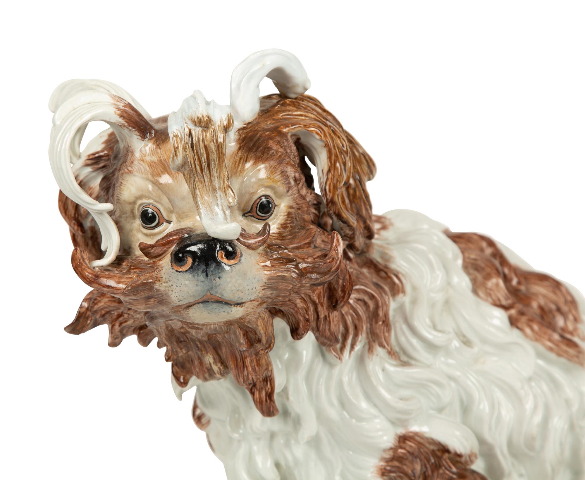 A Dresden Porcelain Bolognese Hound — CIRCA 1900