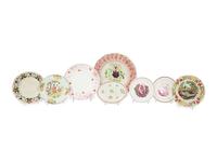 Eight English Soft Paste Porcelain Plates