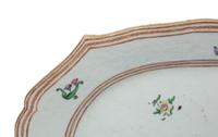 A Chinese Export Porcelain Platter and Oval Serving Bowl