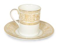 A Set of Royal Doulton Coffee Cups and Saucers in the Sovereign Pattern