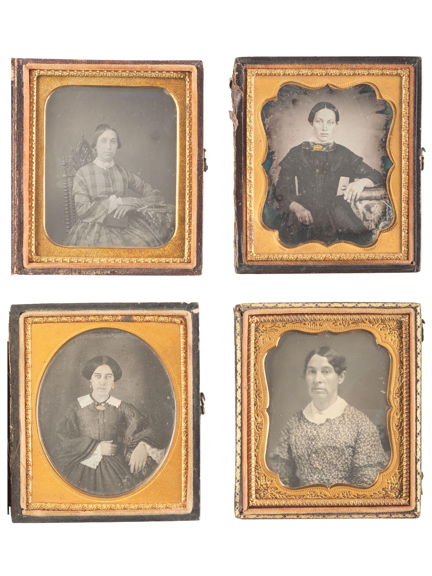 [EARLY PHOTOGRAPHY]. 23 sixth plate daguerreotypes of women with severe or unpleasant expressions, incl. VAN LOAN and BOGARDUS examples.