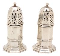 A Pair of English Silver Standing Salts, Samuel Watton Smith & Co., London, 1903,