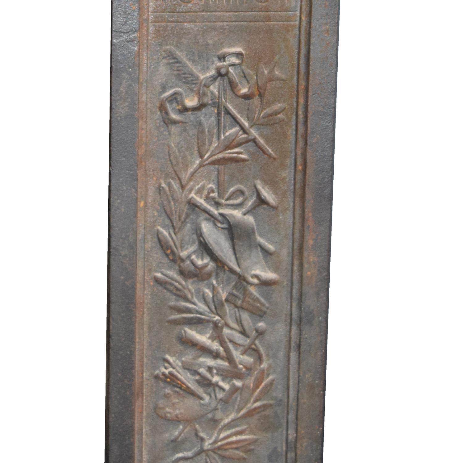 A Cast Iron Fireplace Mantel 58.5" W x 9.5" D x 52.75" H — England, Circa 1880