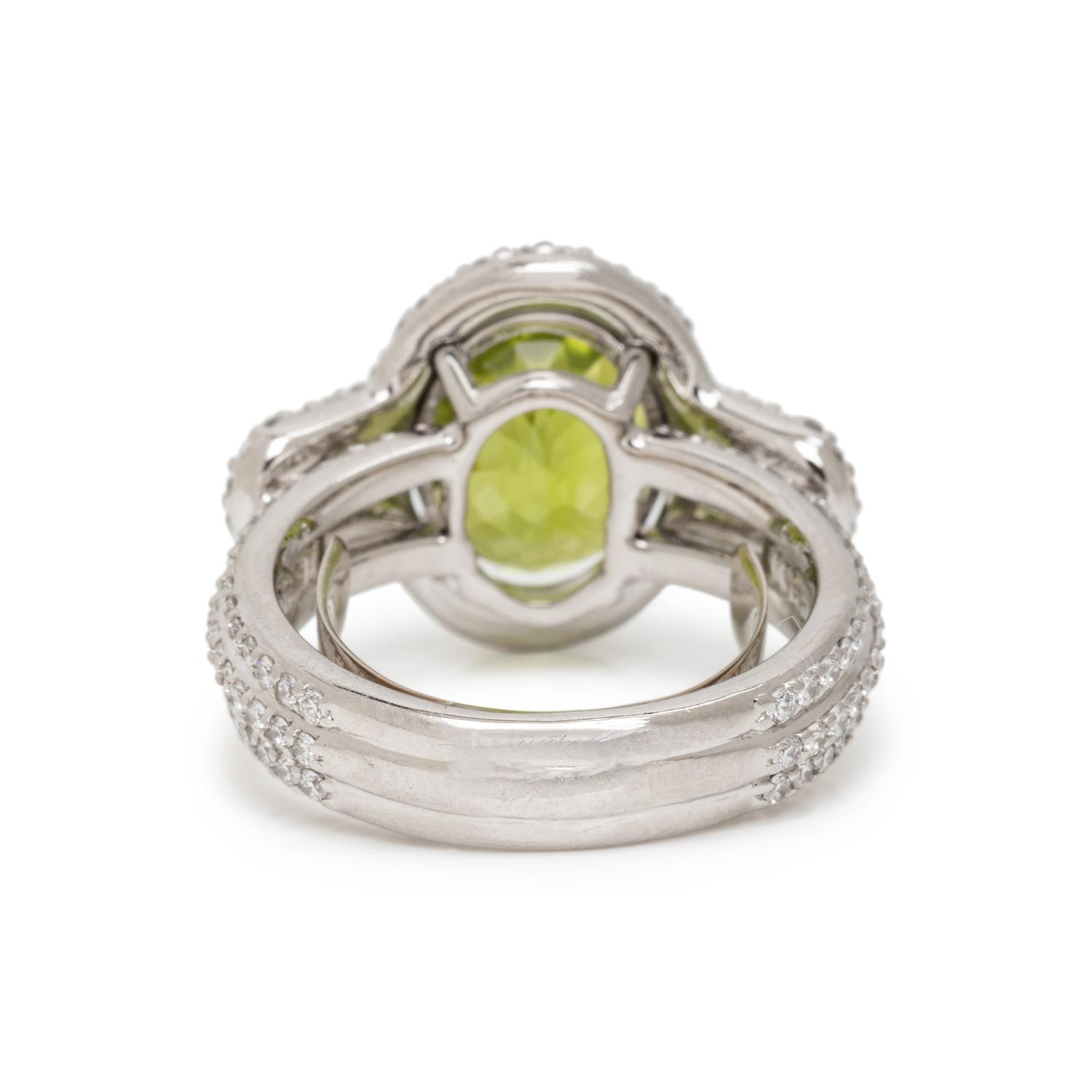 PERIDOT AND DIAMOND RING