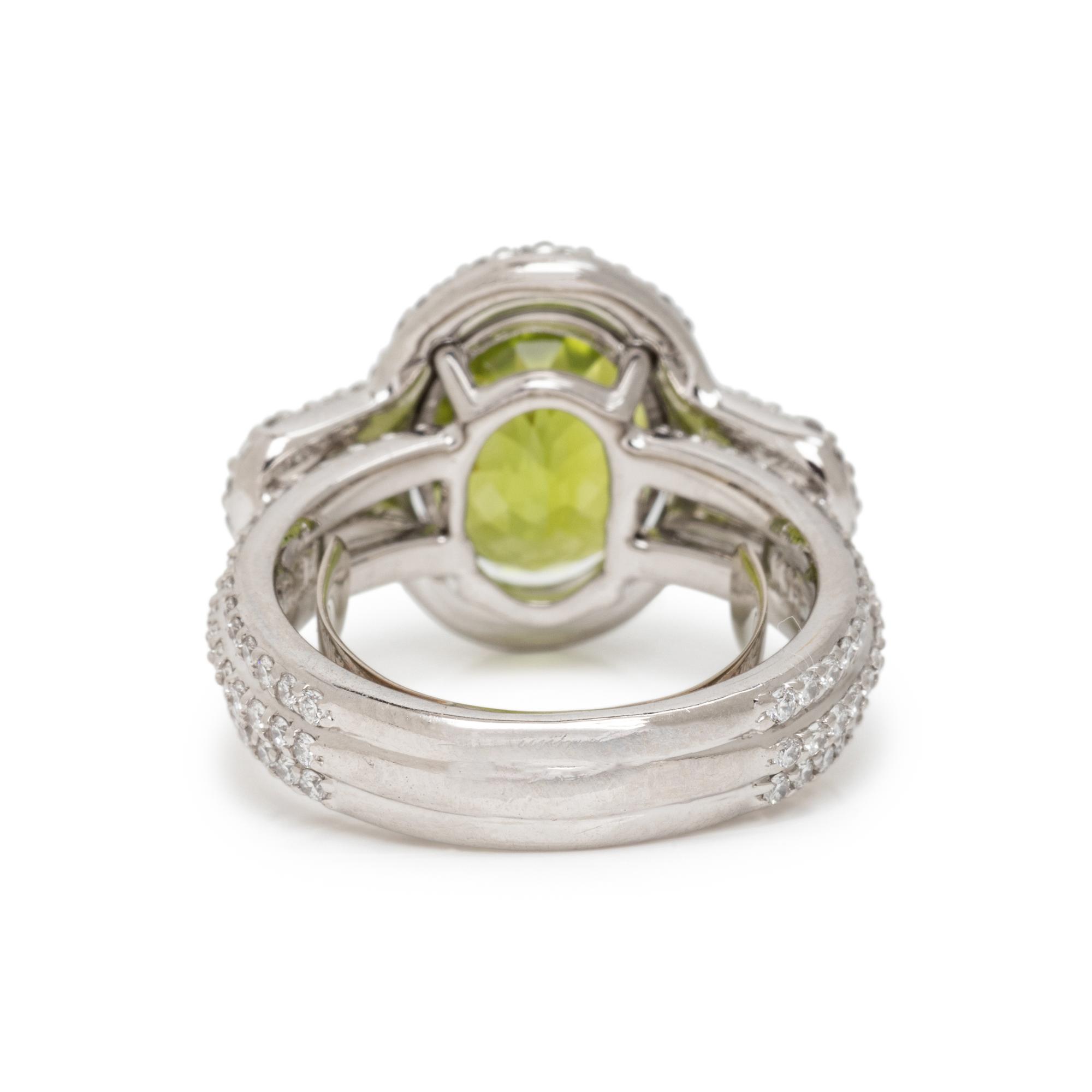 PERIDOT AND DIAMOND RING