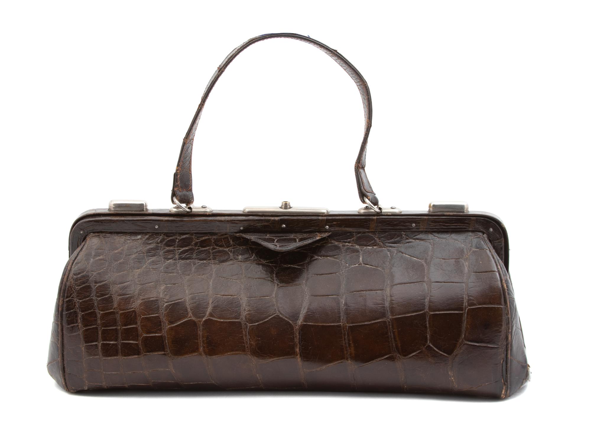 A Crocodile Soft Case Doctors Bag — EARLY 20TH CENTURY