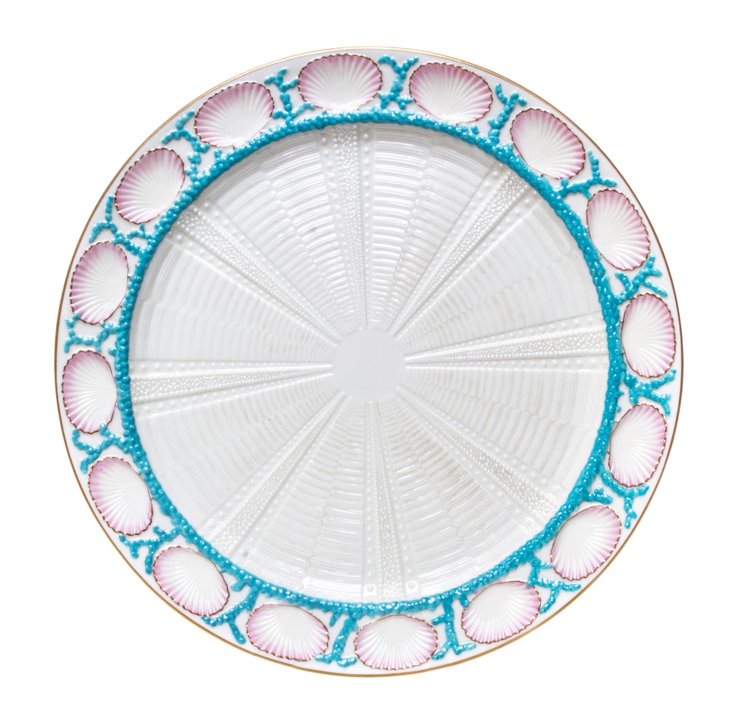 A Belleek Shell Tray, Width 15 5/8 inches.
