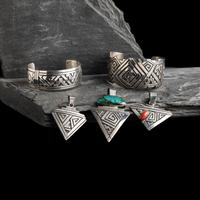 Peter Nelson (Diné, b. 1954) — Collection of Sterling Silver Cuff Bracelets and Pendants