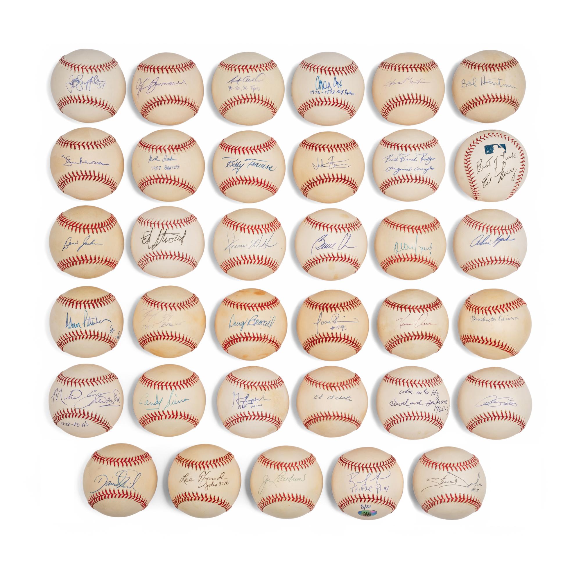 Bases Loaded Signed Autograph Baseball Group No. 65