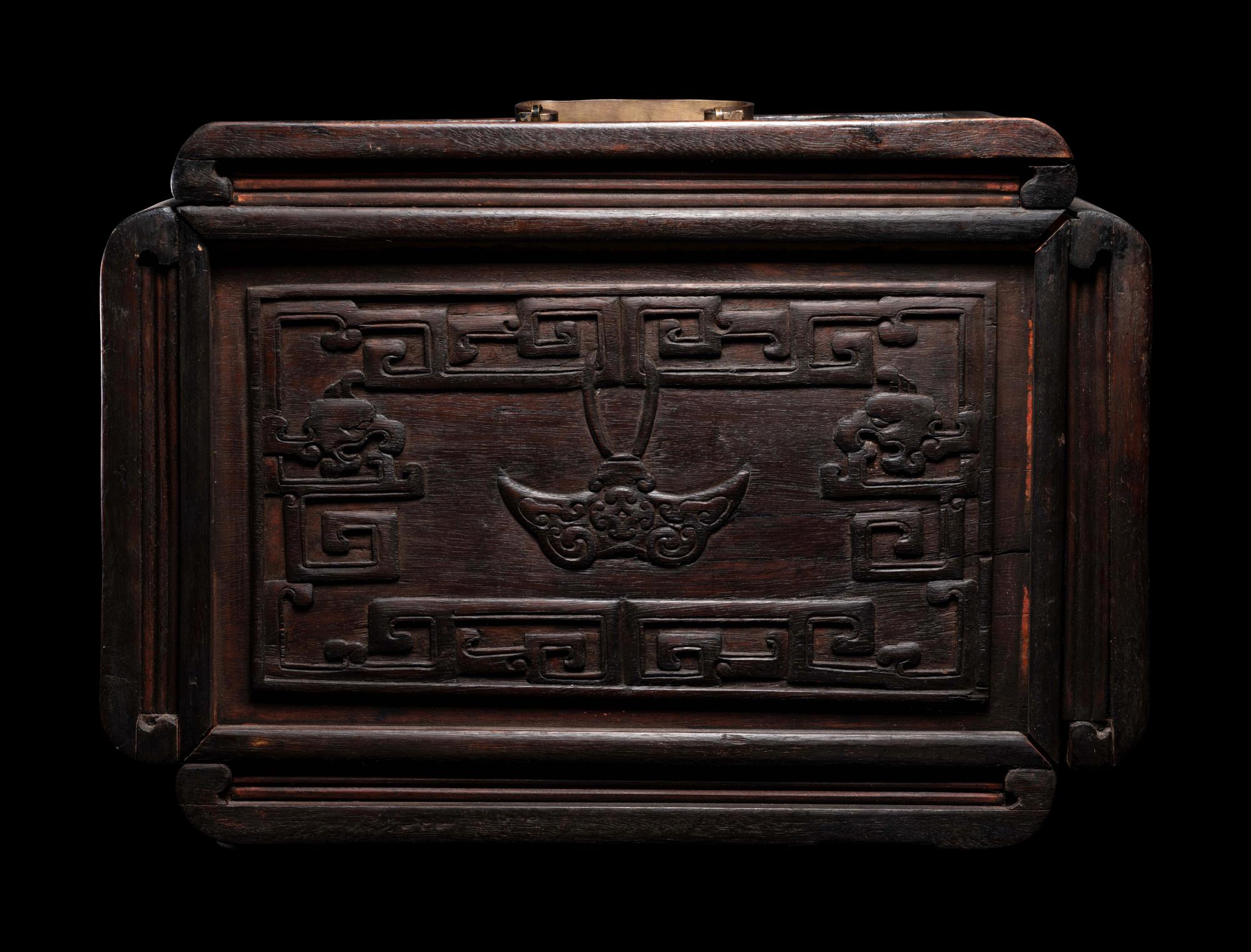 A Chinese Carved Rosewood Chest