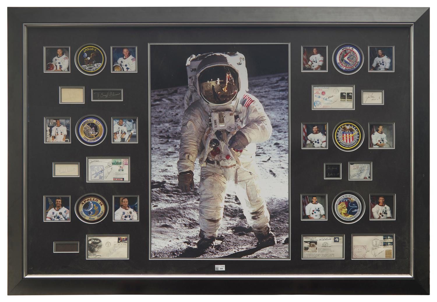 [Travel & Exploration] Group of 12 Signatures of NASA Apollo Missions Moonwalkers