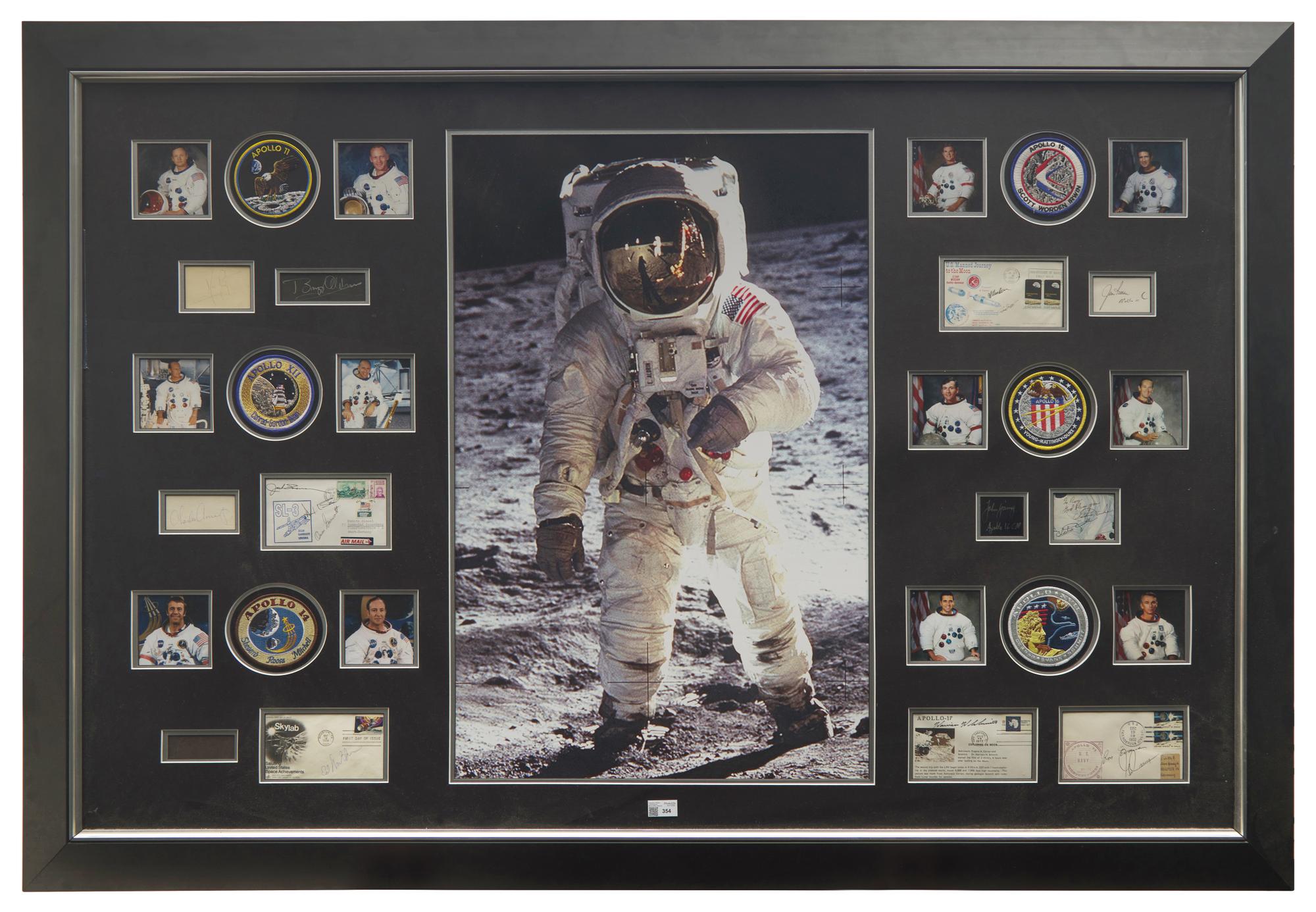 [Travel & Exploration] Group of 12 Signatures of NASA Apollo Missions Moonwalkers