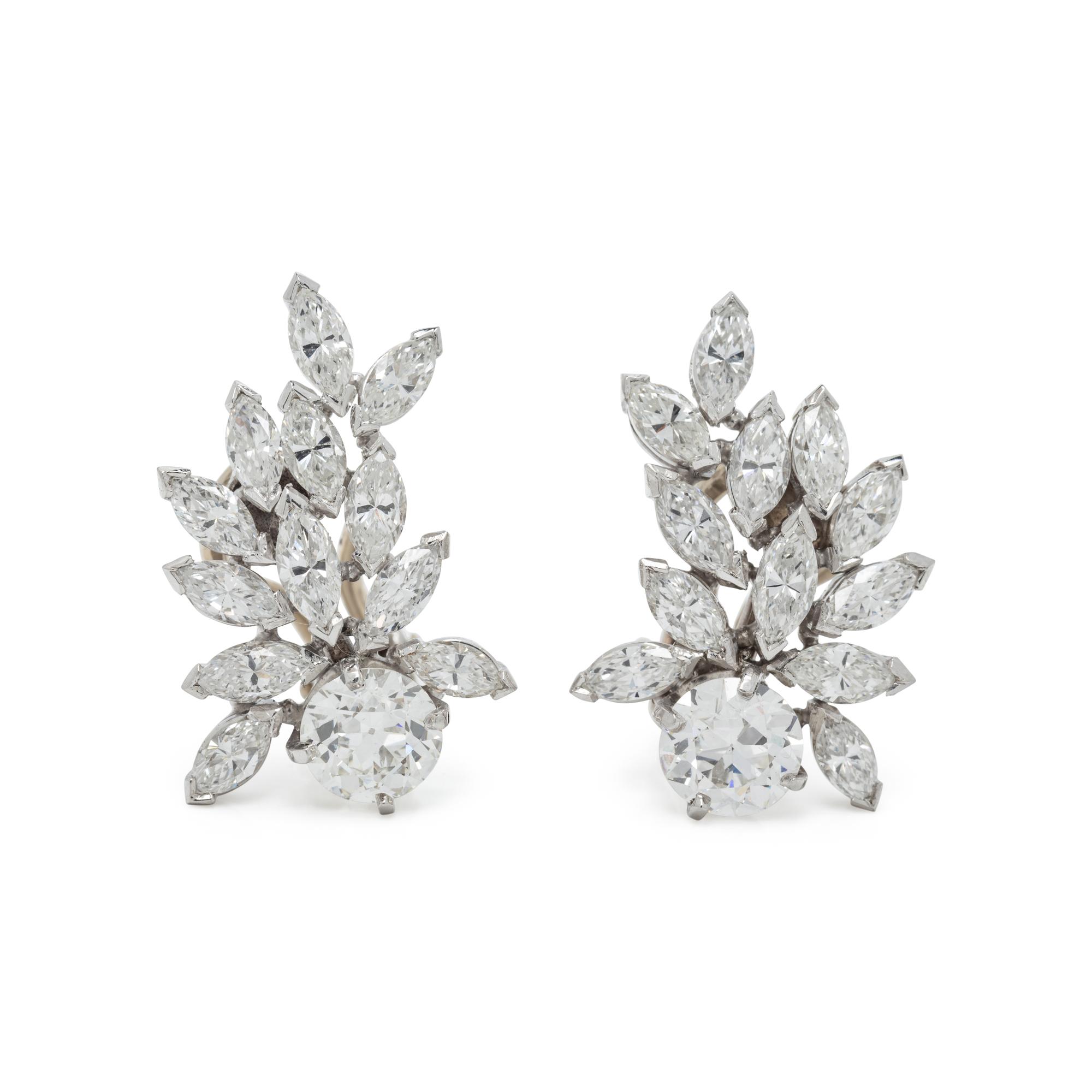 DIAMOND CLUSTER EARCLIPS