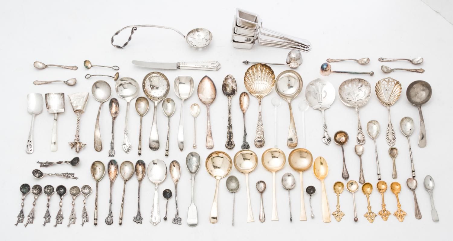A Group of Silver and Silver-plate Spoons