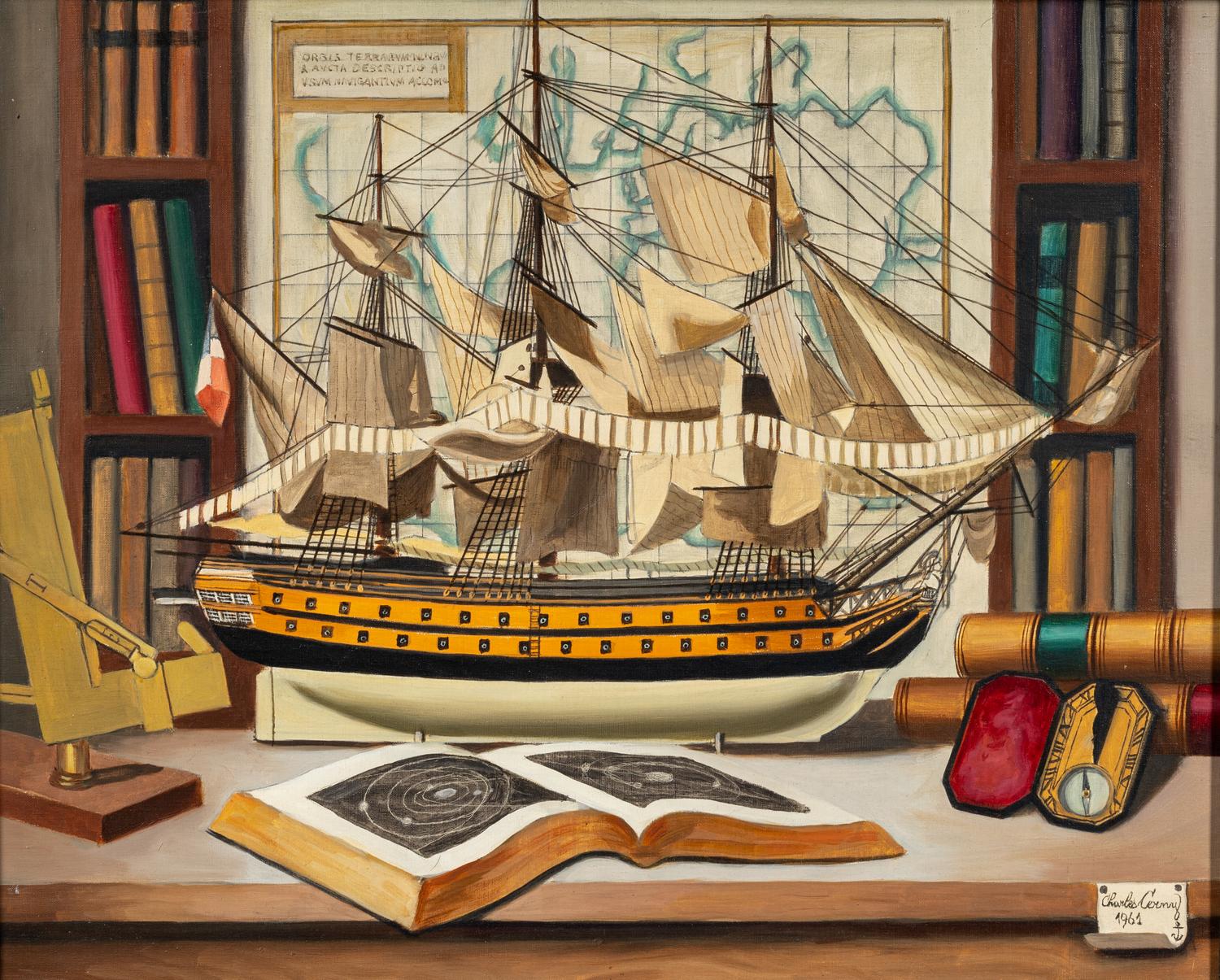 Still Life with Ship Model