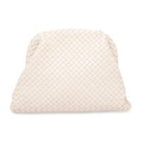 BOTTEGA VENETA, WHITE INTRECCIATO LEATHER CLUTCH
