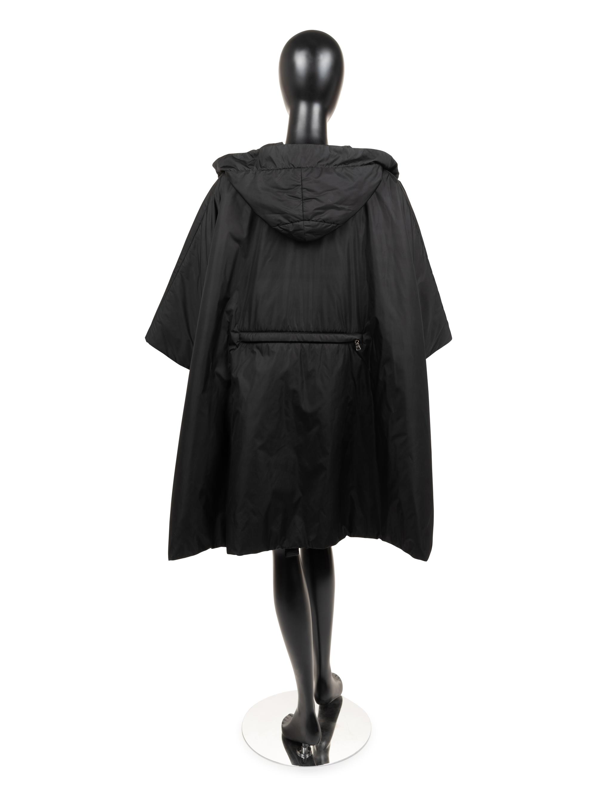 Prada Hooded Zip-front Poncho, 1990-2000s