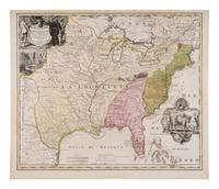 [MAP]. HOMANN, Johann Baptist (1663-1724). Amplissimae Regionis Mississipi Seu Provinciae Ludovicianae . Nuremburg, [ca 1720].