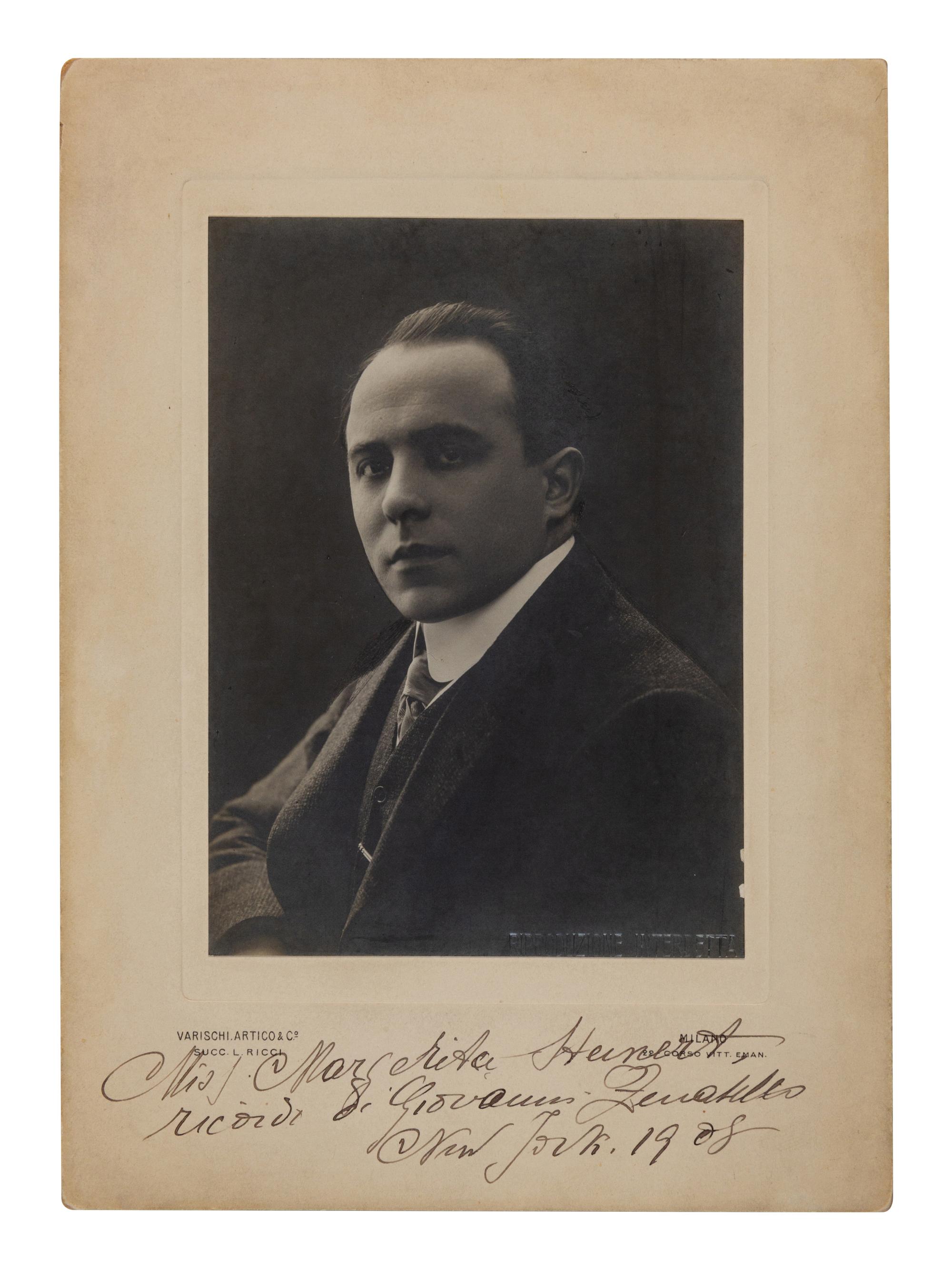 Giovanni Zenatello (1876-1949) black and white photograph…