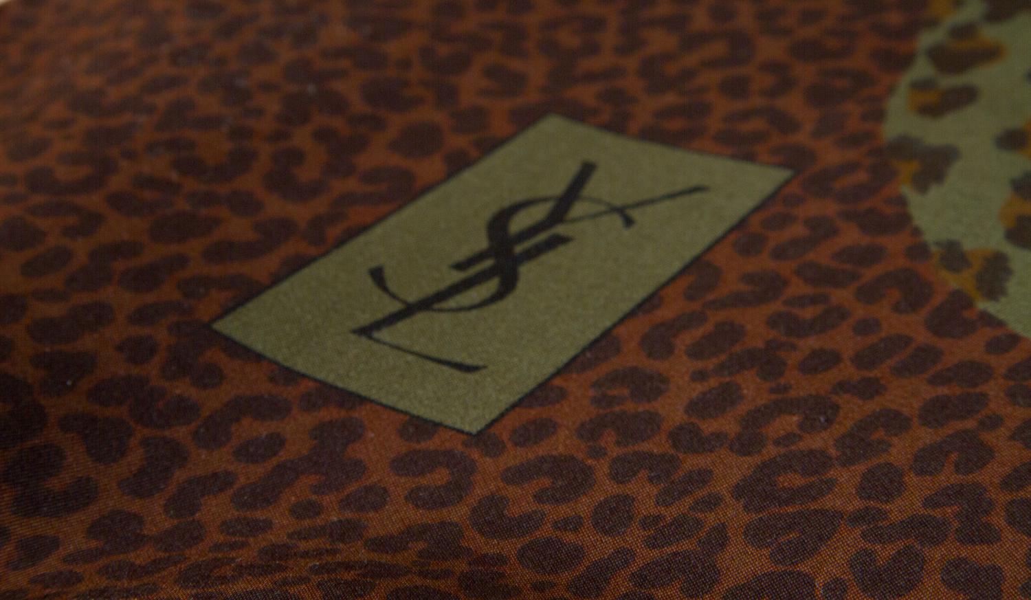 An Yves Saint Laurent Silk Shawl, 54" x 54".