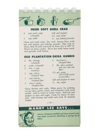 [COOKBOOKS]. PREVOST, Ruth (1917-1954). Mandy Lee's Recipes for Good New Orleans Dishes . [Louisiana]: N.p., ca 1950-1954.