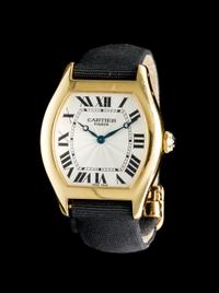 An 18 Karat Yellow Gold Ref. 2496C Tortue Collection Privée Wristwatch, Cartier,