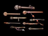 Nine Japanese Portable Bronze Writing Sets, Yatate