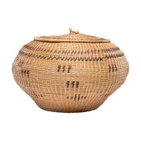 Paiute / Washoe Polychrome Lidded Basket