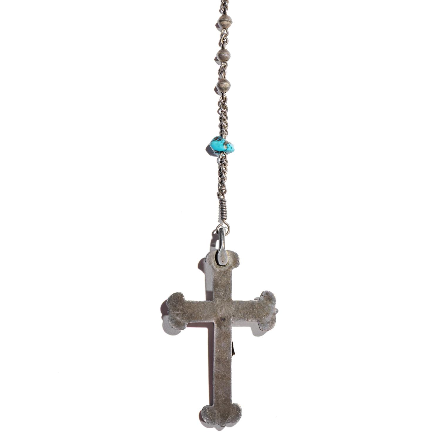 Navajo Silver and Turquoise Rosary